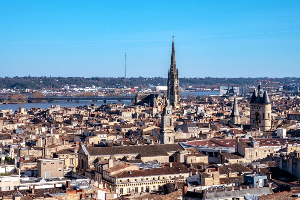 vue aérienne de Bordeaux