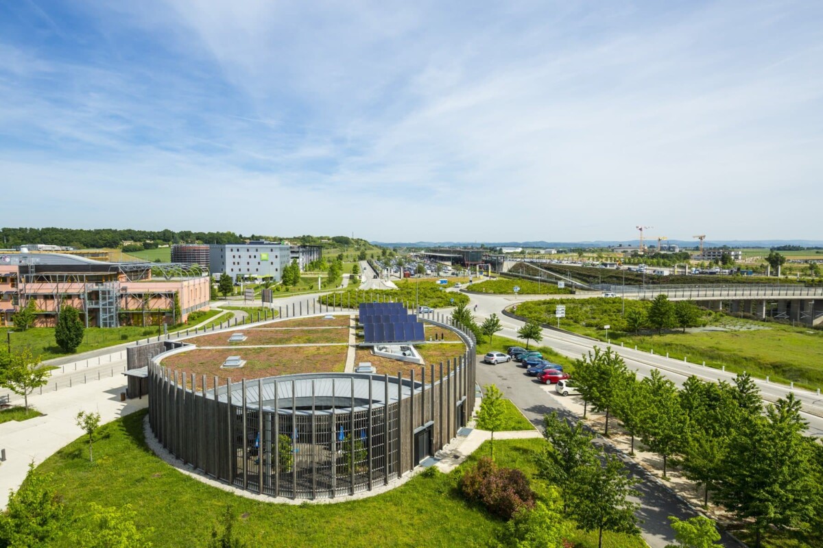 vue aérienne du technoparc Rovaltain à Valence