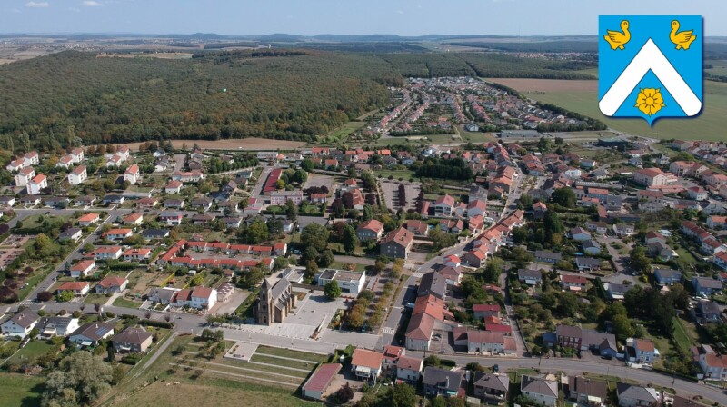 vue aérienne de Bousse