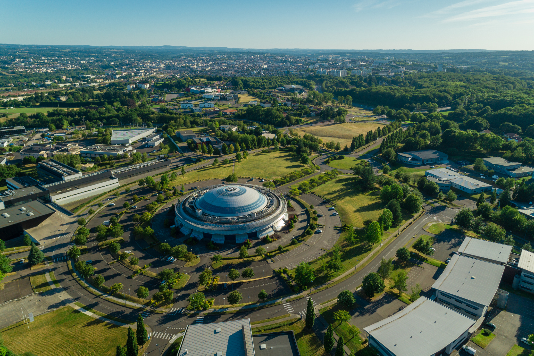 Vue aérienne de la technopole d'Ester à Limoges