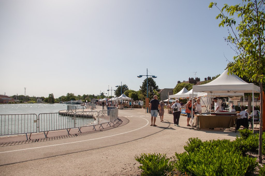 pistes cyclables, port de plaisance de Migennes.